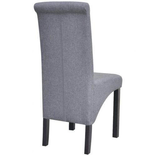 Dining Chairs 6pcs Light Grey Fabric - Image 6