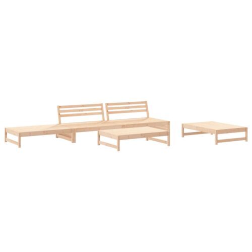 5-Piece Garden Lounge Set with Cushions Wood Timber Outdoor Patio Furniture - Image 3