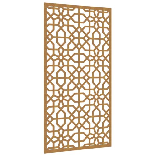 Garden Wall Decoration 105x55cm Corten Steel Moorish Design - Image 2