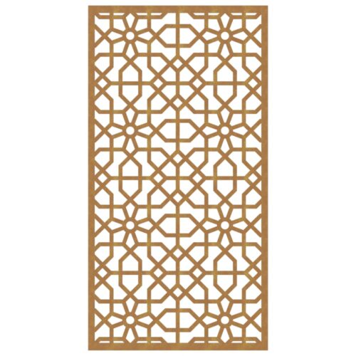 Garden Wall Decoration 105x55cm Corten Steel Moorish Design - Image 4