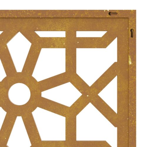 Garden Wall Decoration 105x55cm Corten Steel Moorish Design - Image 7