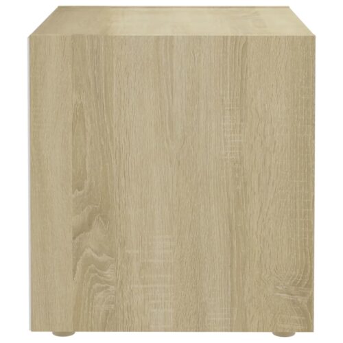 TV Cabinet White Sonoma Oak 37x35x37cm Engineered Wood - Image 4