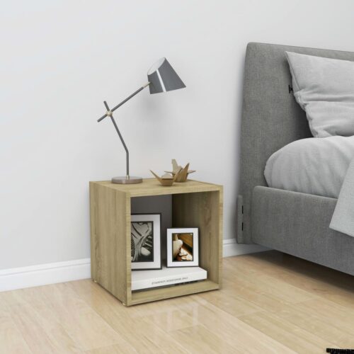 TV Cabinet White Sonoma Oak 37x35x37cm Engineered Wood - Image 11