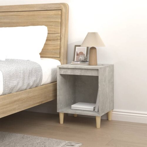 Bedside Cabinet Concrete Grey 40x35x50cm - Image 3