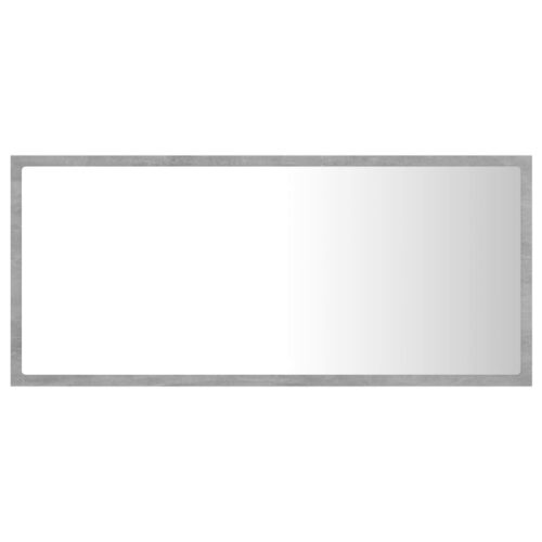 LED Bathroom Mirror Concrete Grey 90x8.5x37cm Acrylic - Image 3