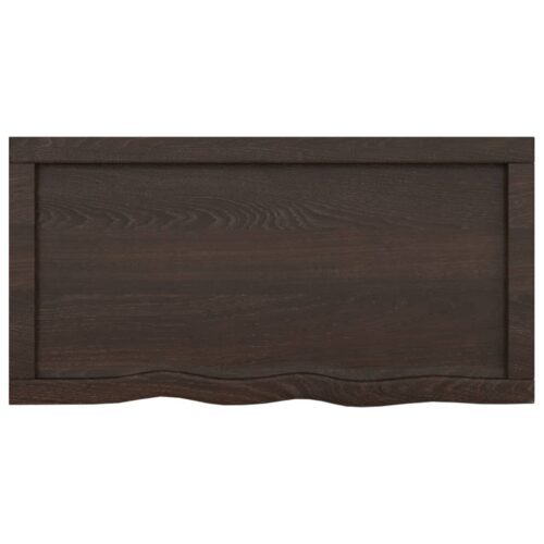 Table Top Dark Brown 80x40x4cm Treated Solid Wood Oak DIY Desk Panel Board - Image 4