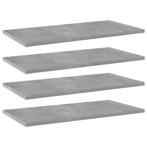 Bookshelf Boards 4pcs Concrete Grey 60x30x1.5cm Engineered Wood - Image 6