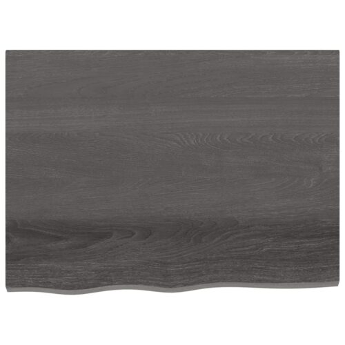 Table Top Dark Brown 80x60x2cm Treated Solid Wood Oak DIY Desk Panel Board - Image 3