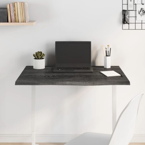 Table Top Dark Brown 80x60x2cm Treated Solid Wood Oak DIY Desk Panel Board - Image 7