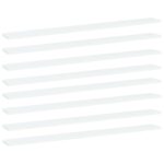 Bookshelf Boards 8pcs White 100x10x1.5cm Engineered Wood