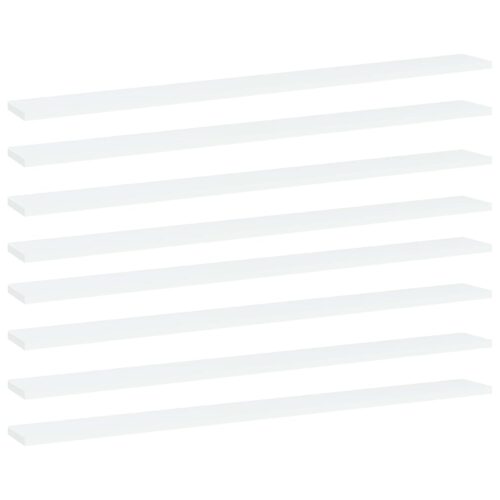 Bookshelf Boards 8pcs White 100x10x1.5cm Engineered Wood - Image 6