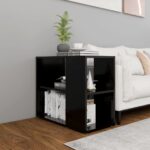 Side Cabinet Black 60x30x50cm Engineered Wood