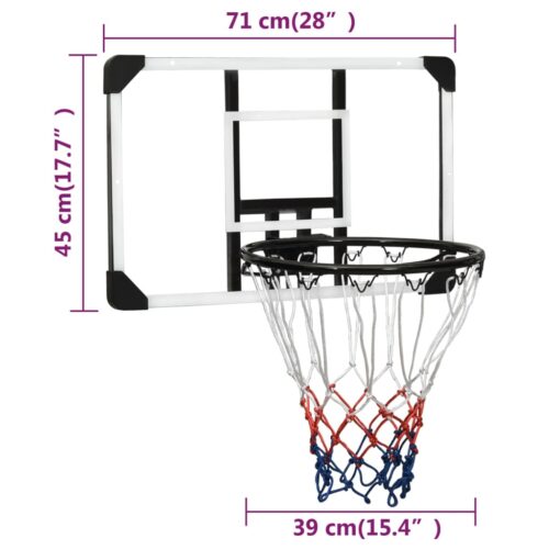 Basketball Backboard Transparent 71x45x2.5cm Polycarbonate - Image 8