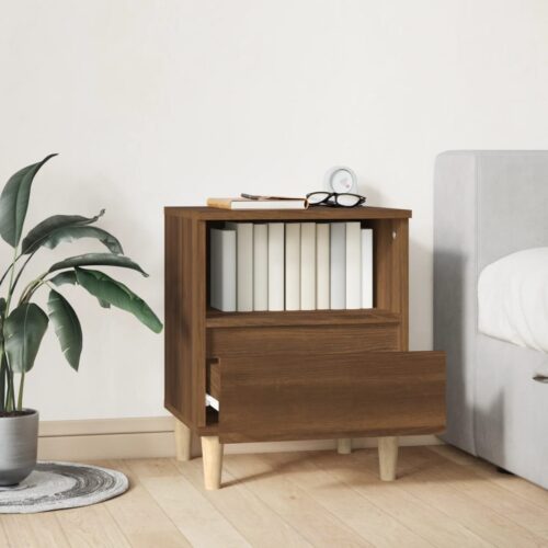 Bedside Cabinet Brown Oak 40x35x50cm - Image 3