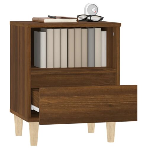 Bedside Cabinet Brown Oak 40x35x50cm - Image 5