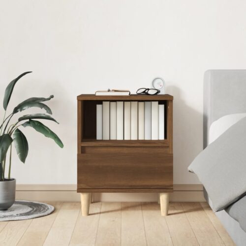 Bedside Cabinet Brown Oak 40x35x50cm - Image 11