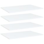 Bookshelf Boards 4pcs White 60x40x1.5cm Engineered Wood