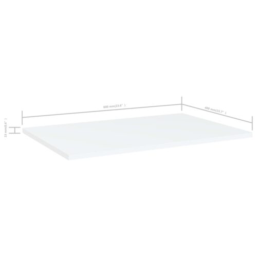Bookshelf Boards 4pcs White 60x40x1.5cm Engineered Wood - Image 5