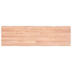 Table Top Light Brown 140x40x(2-4)cm Treated Solid Wood DIY Desk Panel Board