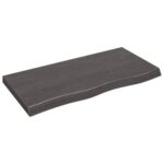 Table Top Dark Brown 100x50x6cm Treated Solid Wood Oak DIY Desk Panel Board