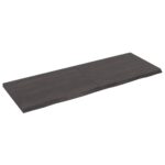Table Top Dark Brown 140x50x4cm Treated Solid Wood Oak DIY Desk Panel Board