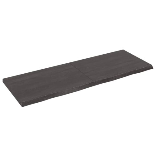 Table Top Dark Brown 140x50x4cm Treated Solid Wood Oak DIY Desk Panel Board