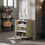 Sideboard White Sonoma Oak 57x35x70cm Engineered Wood