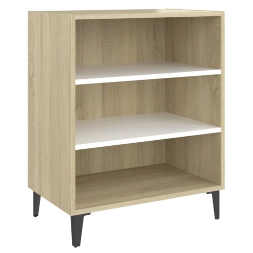 Sideboard White Sonoma Oak 57x35x70cm Engineered Wood - Image 2