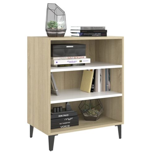 Sideboard White Sonoma Oak 57x35x70cm Engineered Wood - Image 3