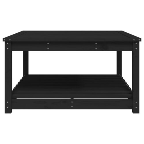Garden Table Black 82.5x82.5x45cm Solid Wood Pine - Image 6
