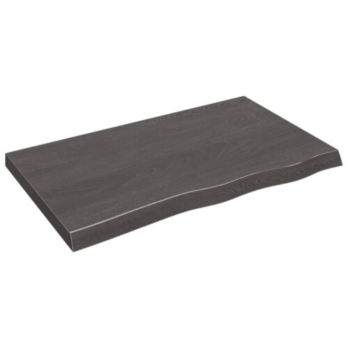 Table Top Dark Brown 100x60x6cm Treated Solid Wood Oak DIY Desk Panel Board