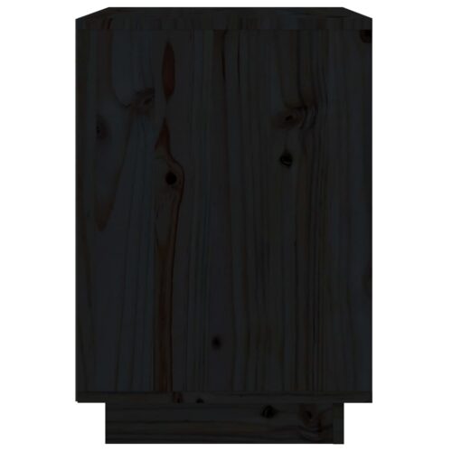 Bedside Cabinets 2pcs Black 40x35x50cm Solid Wood Pine - Image 9