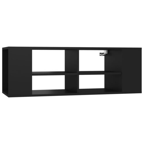 Wall-Mounted TV Cabinet Black 102x35x35cm Engineered Wood