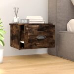 Wall-mounted Bedside Cabinets 2pcs Smoked Oak 41.5x36x28cm