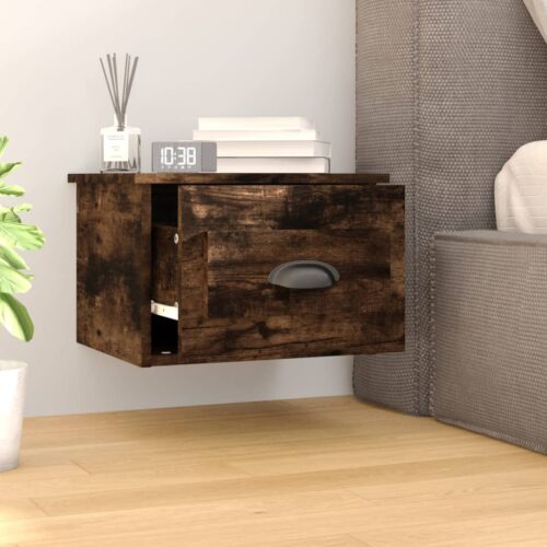 Wall-mounted Bedside Cabinets 2pcs Smoked Oak 41.5x36x28cm