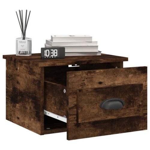 Wall-mounted Bedside Cabinets 2pcs Smoked Oak 41.5x36x28cm - Image 4