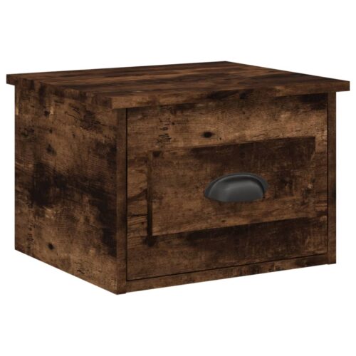 Wall-mounted Bedside Cabinets 2pcs Smoked Oak 41.5x36x28cm - Image 5