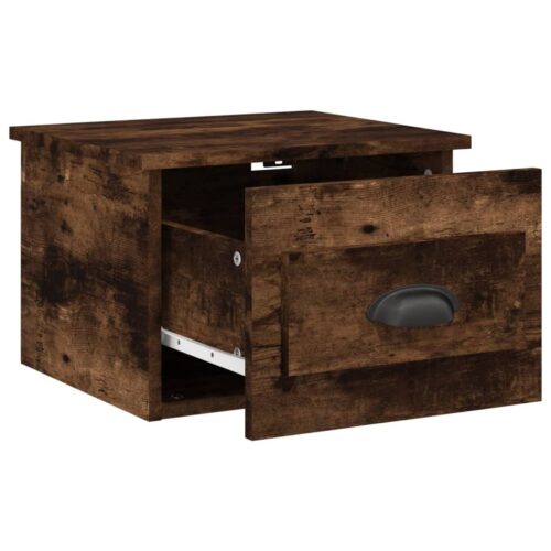 Wall-mounted Bedside Cabinets 2pcs Smoked Oak 41.5x36x28cm - Image 6