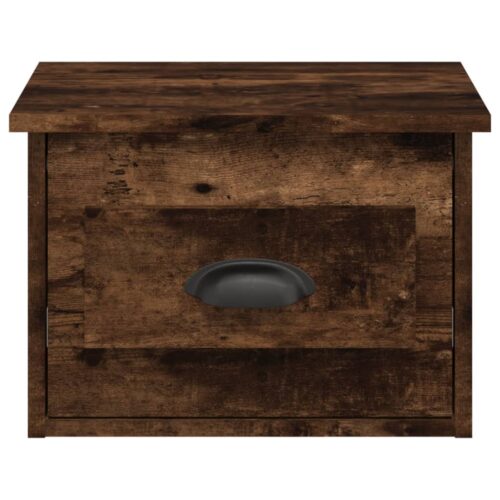 Wall-mounted Bedside Cabinets 2pcs Smoked Oak 41.5x36x28cm - Image 7