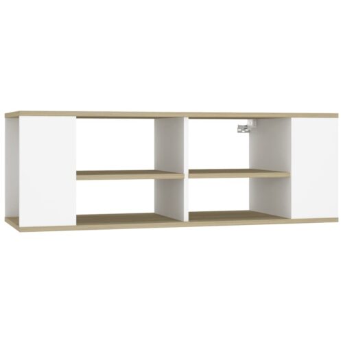 Wall-Mounted TV Cabinet White Sonoma Oak 102x35x35cm Engineered Wood