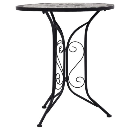 Mosaic Bistro Table Grey 61cm Ceramic - Image 3