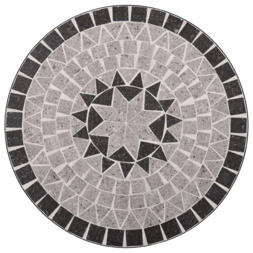 Mosaic Bistro Table Grey 61cm Ceramic - Image 4