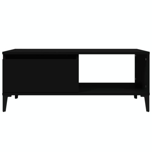 Coffee Table Black 90x50x36.5cm Engineered Wood - Image 5