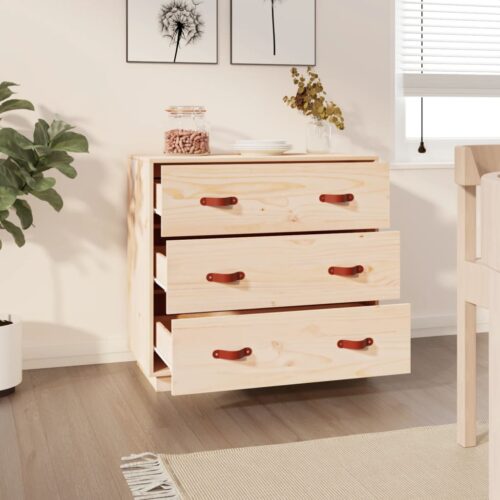 vidaXL Sideboard 80x40x75 cm Solid Wood Pine - Image 7