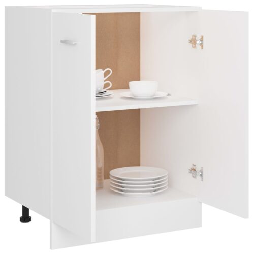 Bottom Cabinet White 60x46x81.5cm Engineered Wood - Image 4