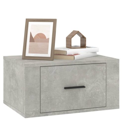 Wall-mounted Bedside Cabinets 2pcs Concrete Grey 50x36x25cm - Image 4