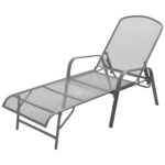 Outdoor Sun Lounger Garden Patio Beach Pool Lounge Recliner Chair Steel Anthracite