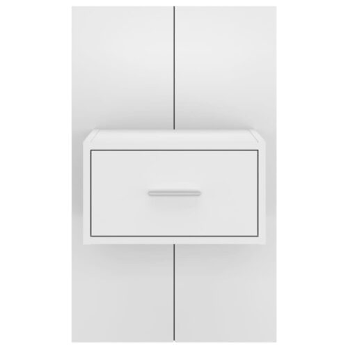 Wall-mounted Bedside Cabinets 2pcs High Gloss White - Image 6