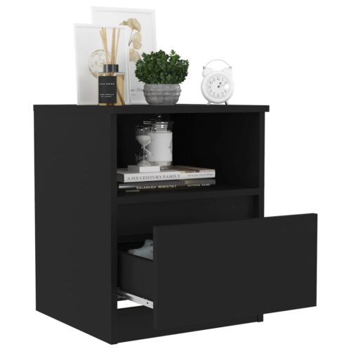 2x Wooden Bedside Tables Drawers Storage Side Cabinets Bedroom Nightstand - Image 7