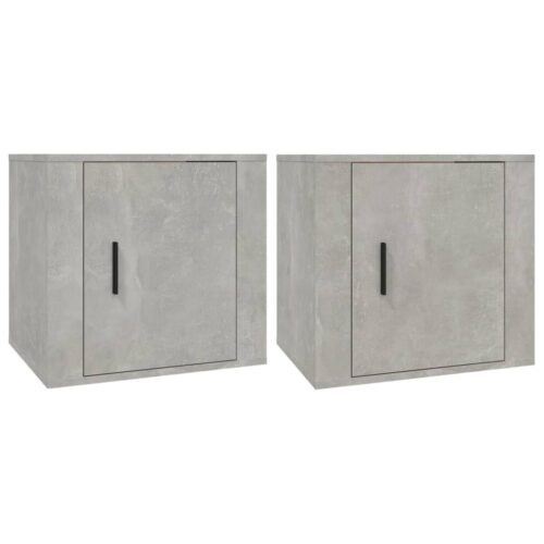 Bedside Cabinets 2pcs Concrete Grey 50x39x47cm